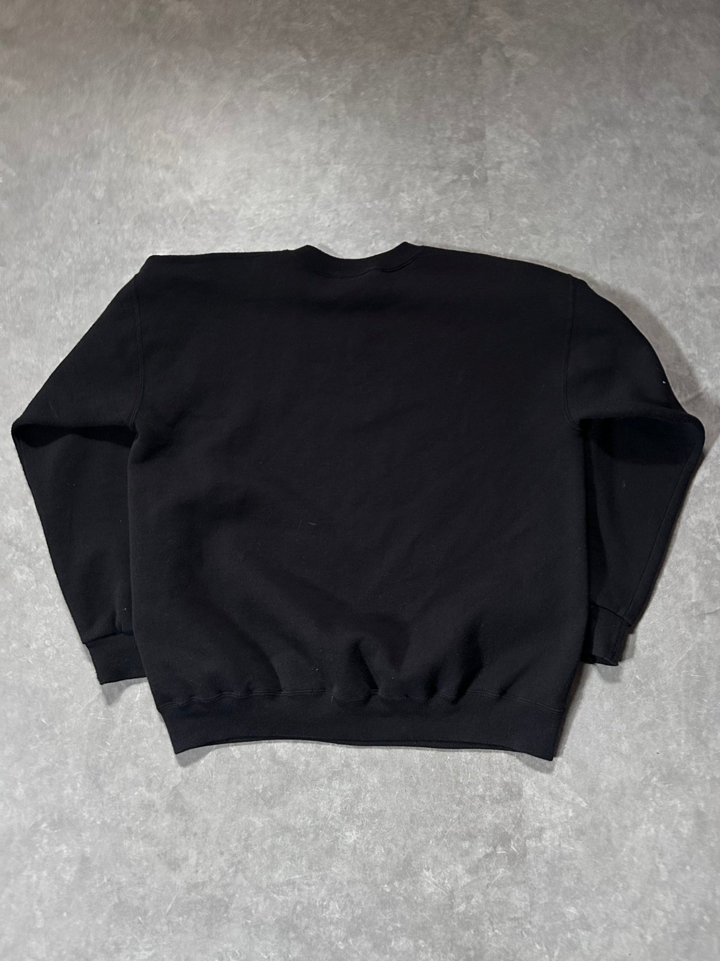 90s Vintage Kansas City Chiefs Kicking Tee Black Crewneck Size XL - XL | Martin City Vintage