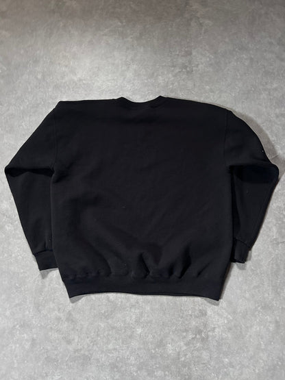 90s Vintage Kansas City Chiefs Kicking Tee Black Crewneck Size XL - XL | Martin City Vintage