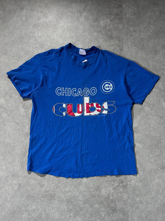 90s Vintage Chicago Cubs Blue T Shirt Size XL - XL | Martin City Vintage