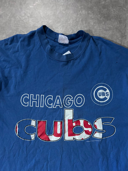 90s Vintage Chicago Cubs Blue T Shirt Size XL - XL | Martin City Vintage