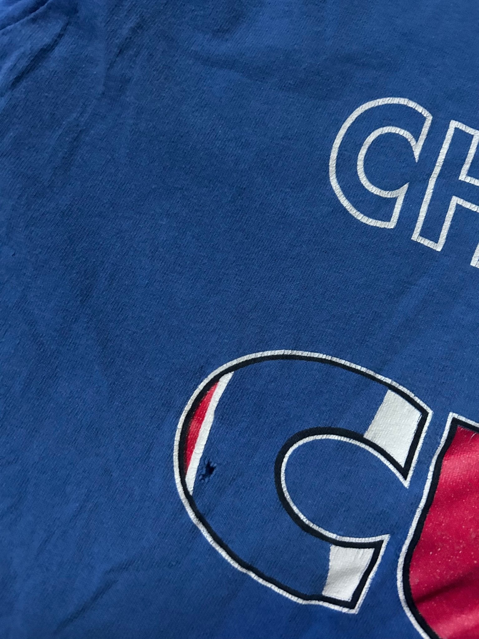 90s Vintage Chicago Cubs Blue T Shirt Size XL - XL | Martin City Vintage