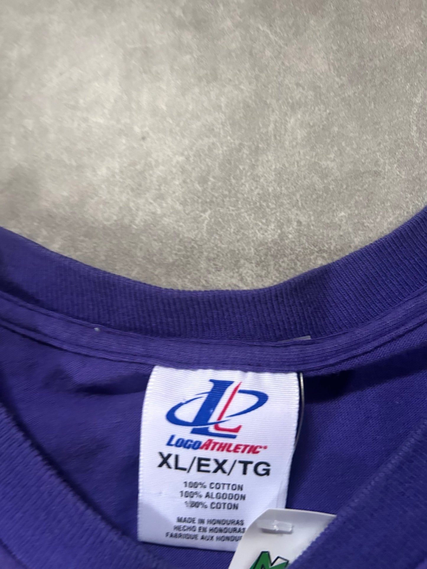 90s Vintage Minnesota Vikings Logo Athletic Purple T Shirt Size XL - XL | Martin City Vintage