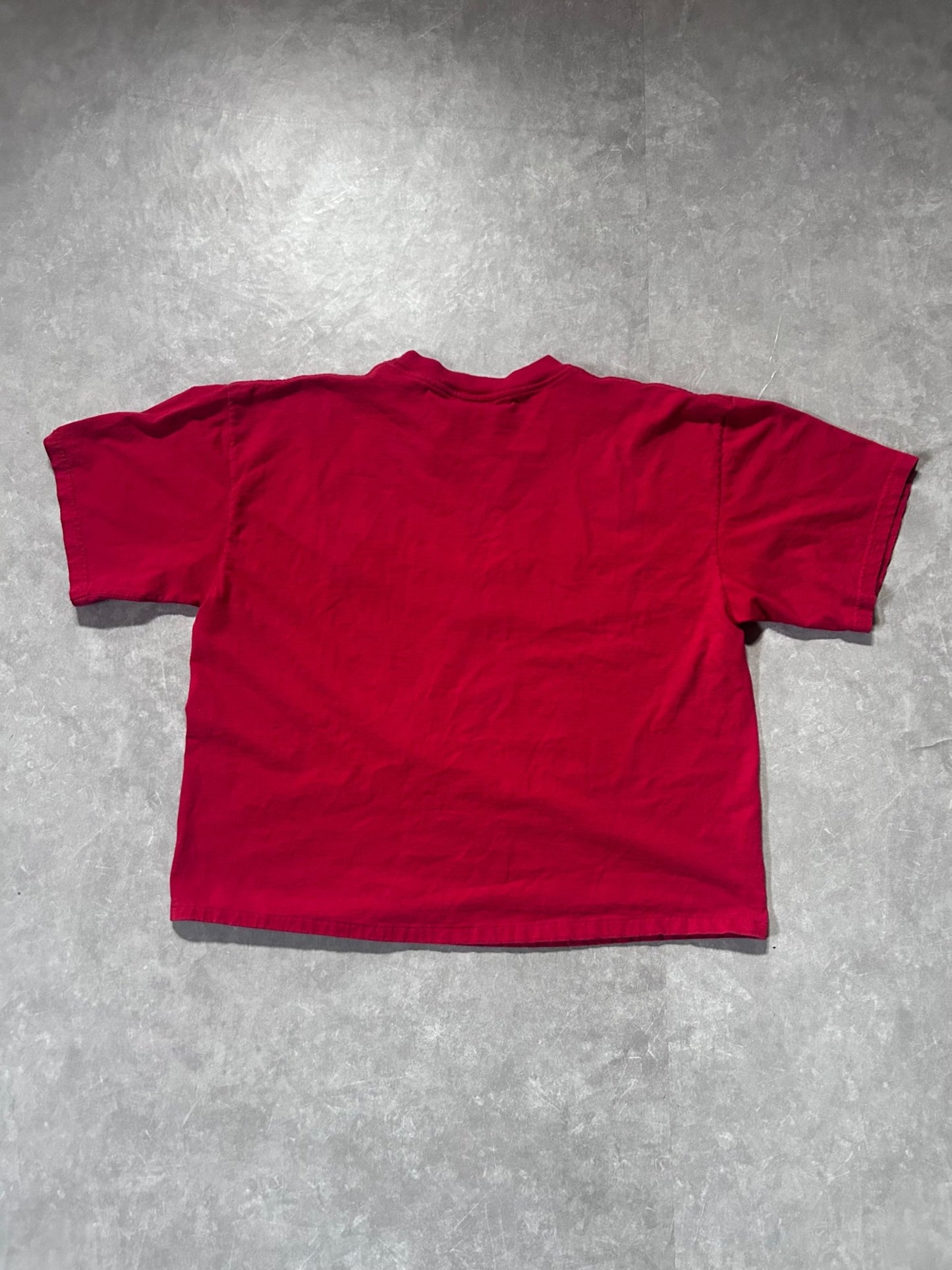 90s Vintage Kansas City Chiefs Teddy Bear Boxy Red T Shirt Size XL - XL | Martin City Vintage