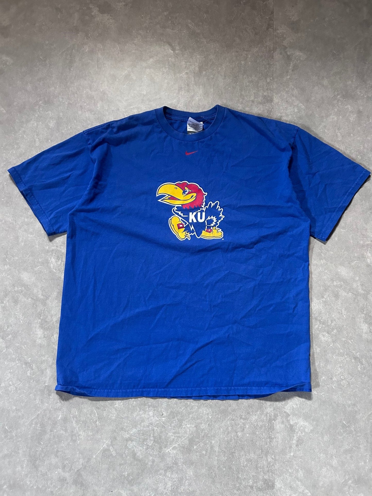 2000s Vintage Kansas Jayhawks Nike Blue T Shirt Size XL - XL | Martin City Vintage