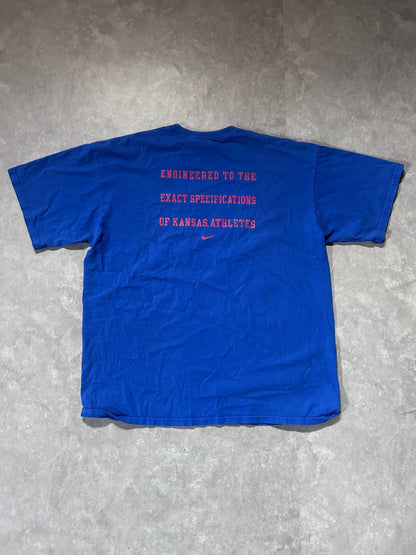 2000s Vintage Kansas Jayhawks Nike Blue T Shirt Size XL - XL | Martin City Vintage