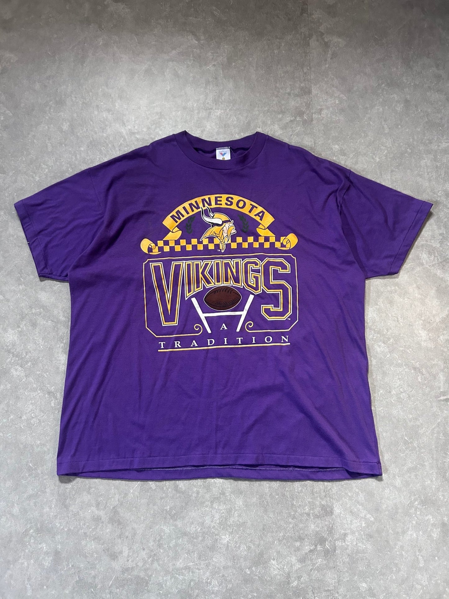 90s Vintage Minnesota Vikings Purple T Shirt Size XXL - XXL | Martin City Vintage