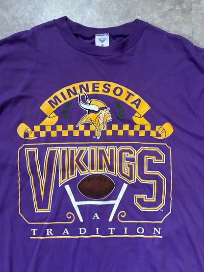 90s Vintage Minnesota Vikings Purple T Shirt Size XXL - XXL | Martin City Vintage