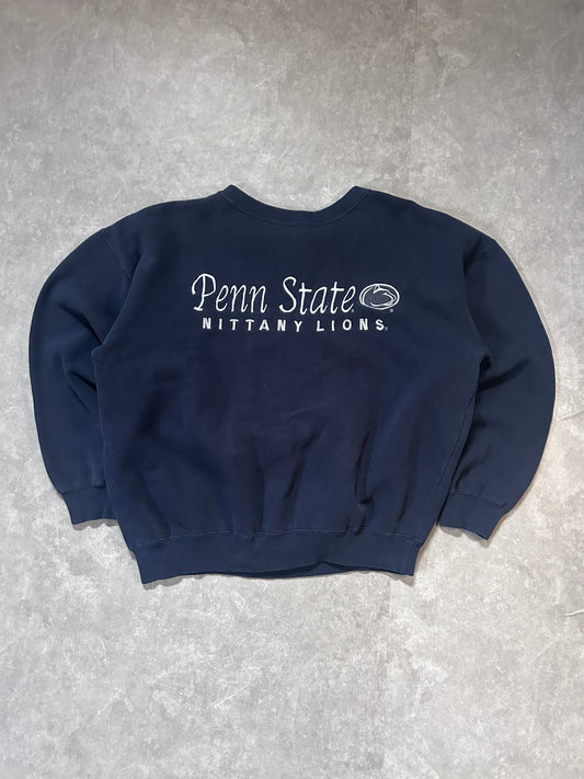 90s Vintage Penn State Embroidered Navy Crewneck Size L - L | Martin City Vintage