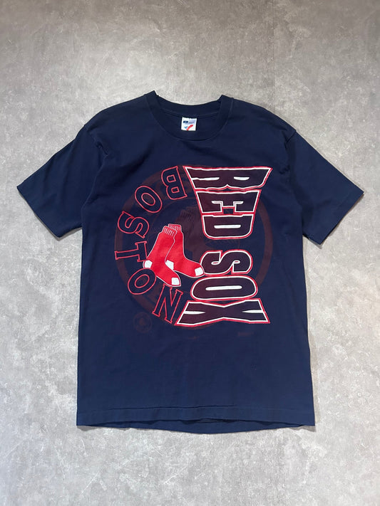 90s Vintage Boston Red Sox Navy T Shirt Size L - L | Martin City Vintage