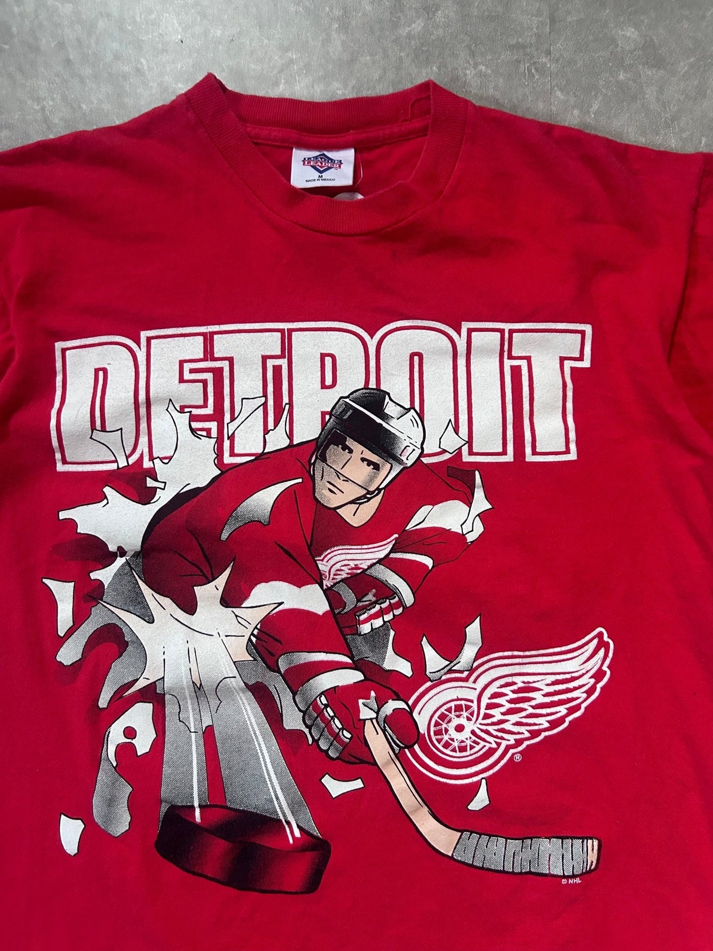 90s Vintage Detroit Red Wings Red Breakthrough T Shirt Size M - M | Martin City Vintage