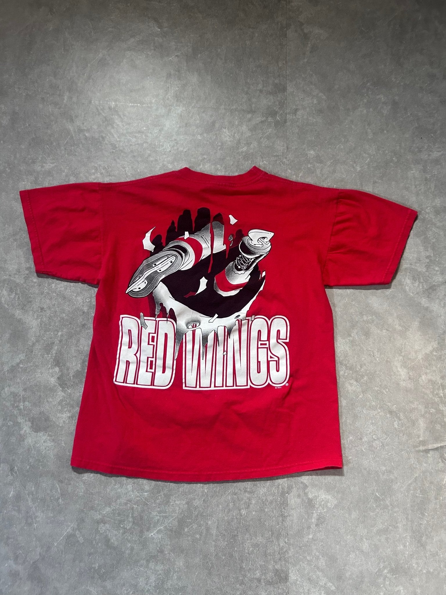 90s Vintage Detroit Red Wings Red Breakthrough T Shirt Size M - M | Martin City Vintage
