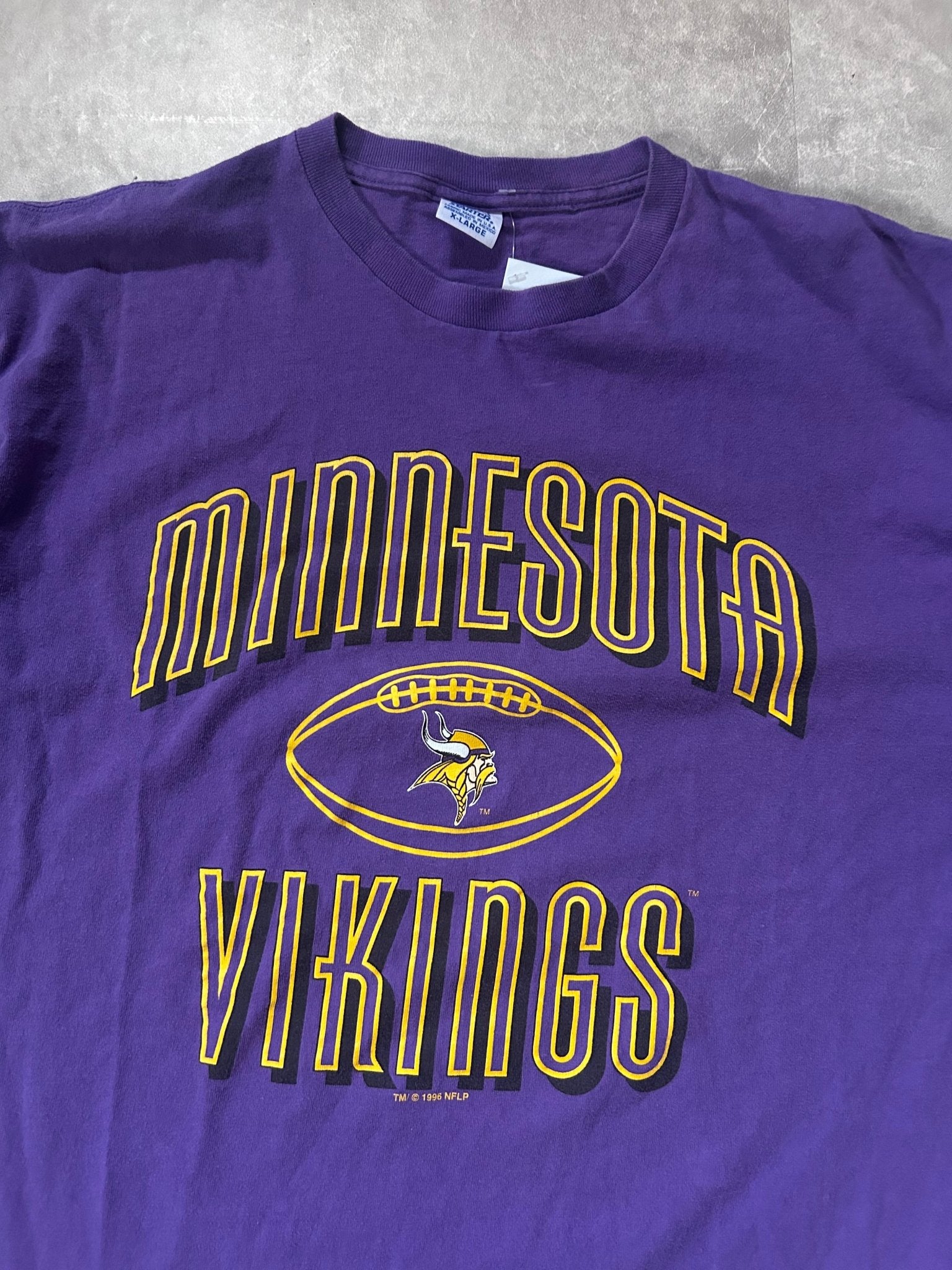 90s Vintage Minnesota Vikings Starter Purple T Shirt Size XL - XL | Martin City Vintage