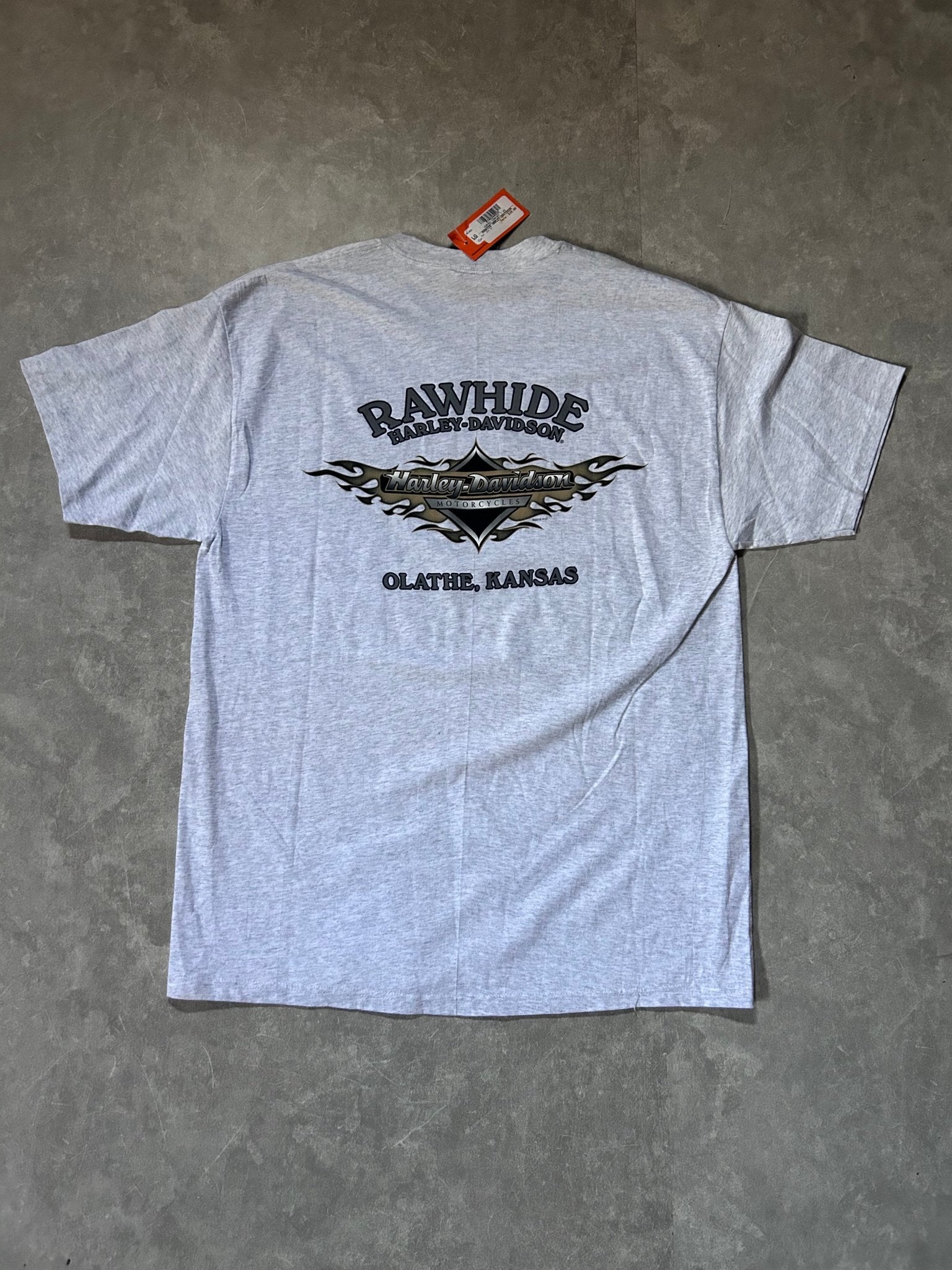 2000s Vintage Harley Davidson Dangerous Curves Deadstock Heather Gray T Shirt Size L - L | Martin City Vintage