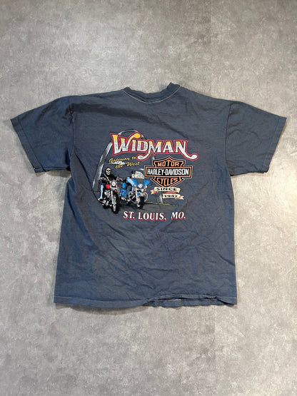 90s Vintage Harley Davidson Distressed Grey T Shirt Size XL