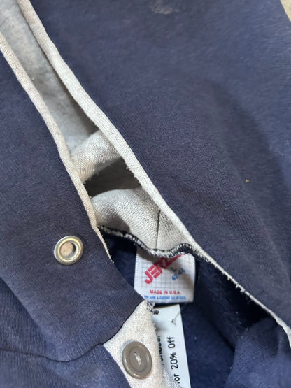 90s Vintage Harley Davidson Distressed Navy Hoodie Size L