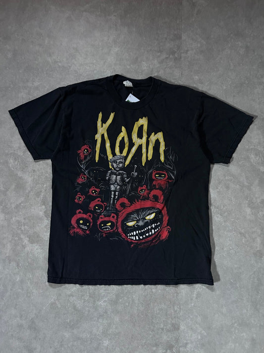 2008 Vintage Korn Black T Shirt Size L - L | Martin City Vintage