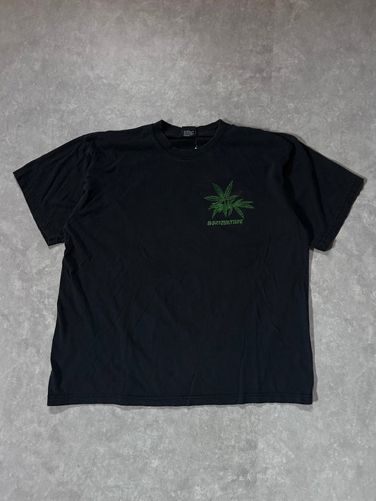 90s Vintage Weed Black T Shirt Size XL - XL | Martin City Vintage