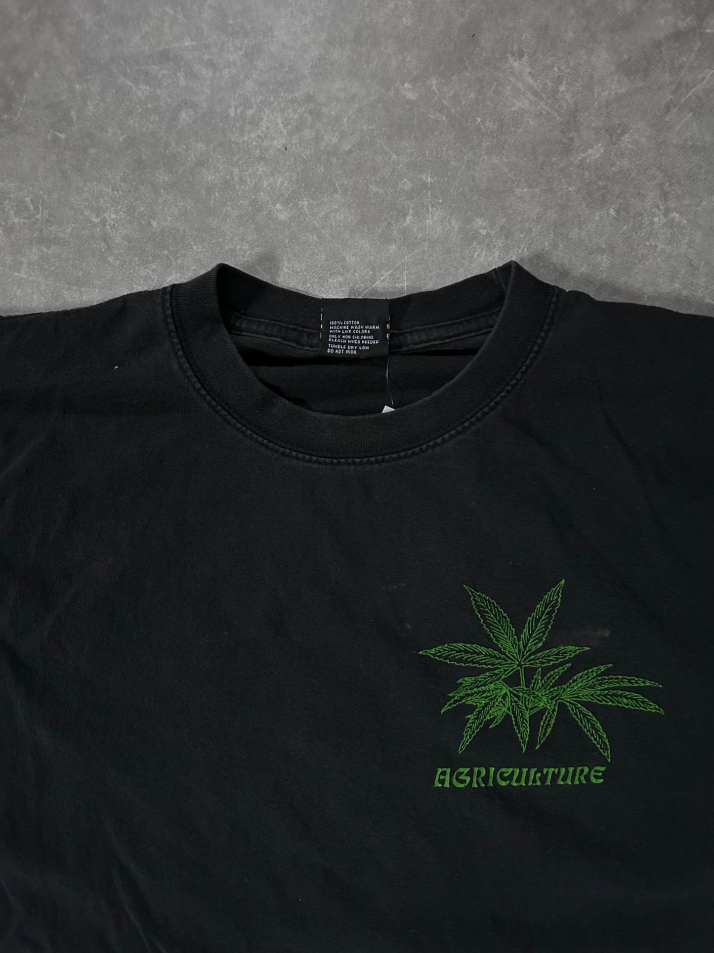 90s Vintage Weed Black T Shirt Size XL - XL | Martin City Vintage