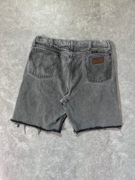 90s Vintage Wrangler Faded Gray Cut Jorts Size 36 - 36 | Martin City Vintage