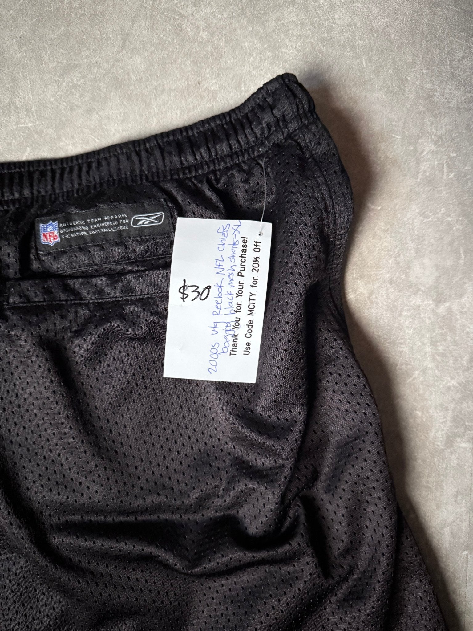 2000's Vintage Kansas City Chiefs Reebok Black Shorts - XL - XL | Martin City Vintage