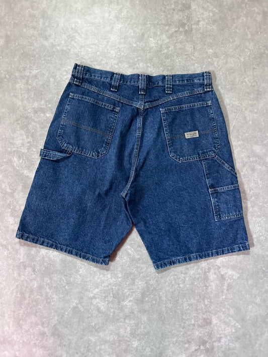 2000s Vintage Wrangler Dark Wash Carpenter Jorts Size 34 - 34 | Martin City Vintage