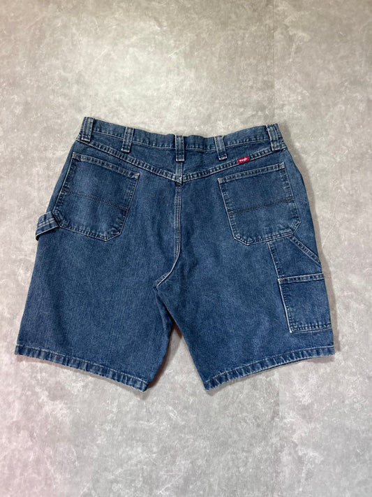2000's Vintage Wrangler Carpenter Dark Wash Jorts - 36W - 36 | Martin City Vintage