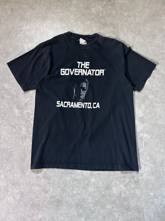 2000s Vintage The Governator Arnold Schwarzenegger Black T Shirt Size XL - XL | Martin City Vintage