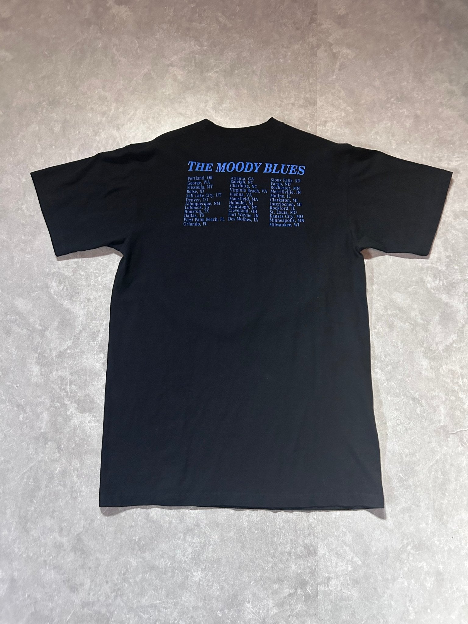 90s Vintage Moody Blues Planets Black T Shirt Size XL - XL | Martin City Vintage