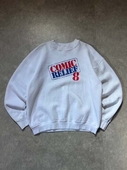 2000s Vintage Comic Relief White Crewneck Size XL - XL | Martin City Vintage