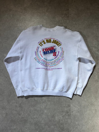 2000s Vintage Comic Relief White Crewneck Size XL - XL | Martin City Vintage