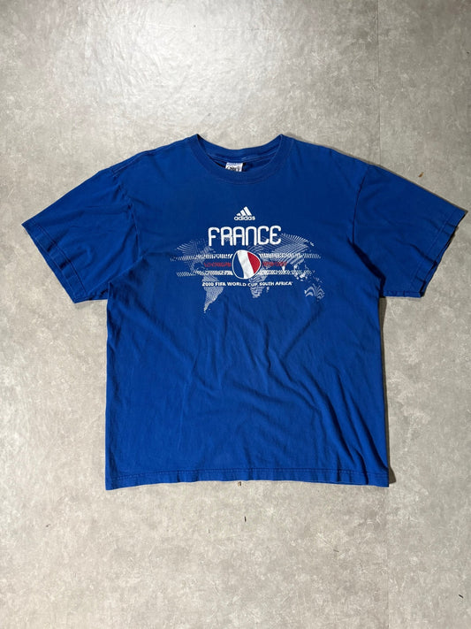 2010 Fifa World Cup France Adidas Blue T-Shirt -L - L | Martin City Vintage