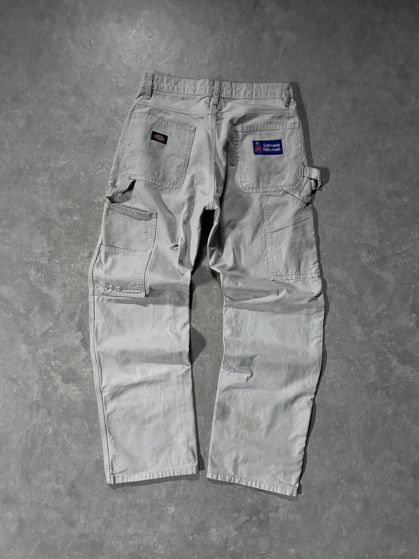 2000s Vintage Dickies Distressed White Painter Pants 30 x 32 - 30 | Martin City Vintage