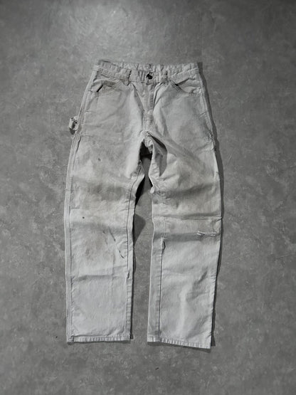 2000s Vintage Dickies Distressed White Painter Pants 30 x 32 - 30 | Martin City Vintage