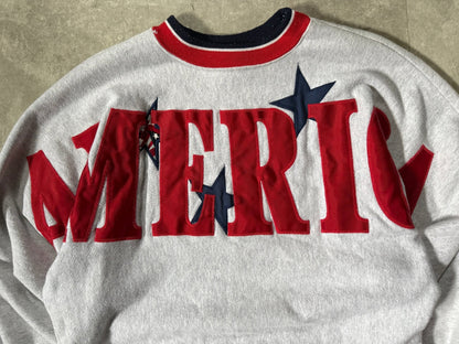 90's Vintage USA Spell Out Legends Heather Grey Crewneck -L - L | Martin City Vintage