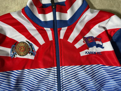 90's Vintage Karen FC Soccer Blue Zip Up -M - M | Martin City Vintage