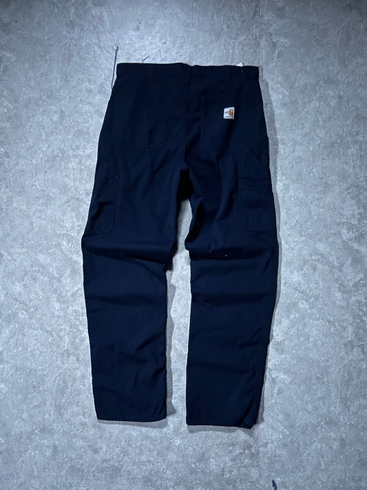 Carhartt Flame Resistant Distressed Navy Pants 32 x 32 - 32 | Martin City Vintage