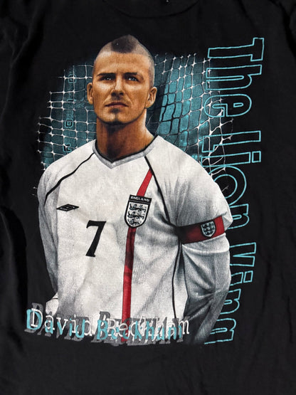 2000's Vintage David Beckham Fifa World Cup Black Rap T-Shirt - L - L | Martin City Vintage