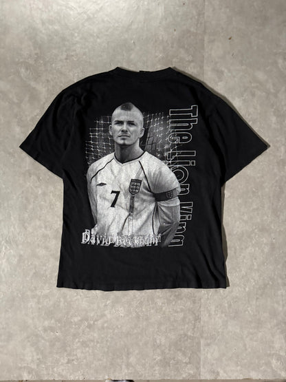 2000's Vintage David Beckham Fifa World Cup Black Rap T-Shirt - L - L | Martin City Vintage