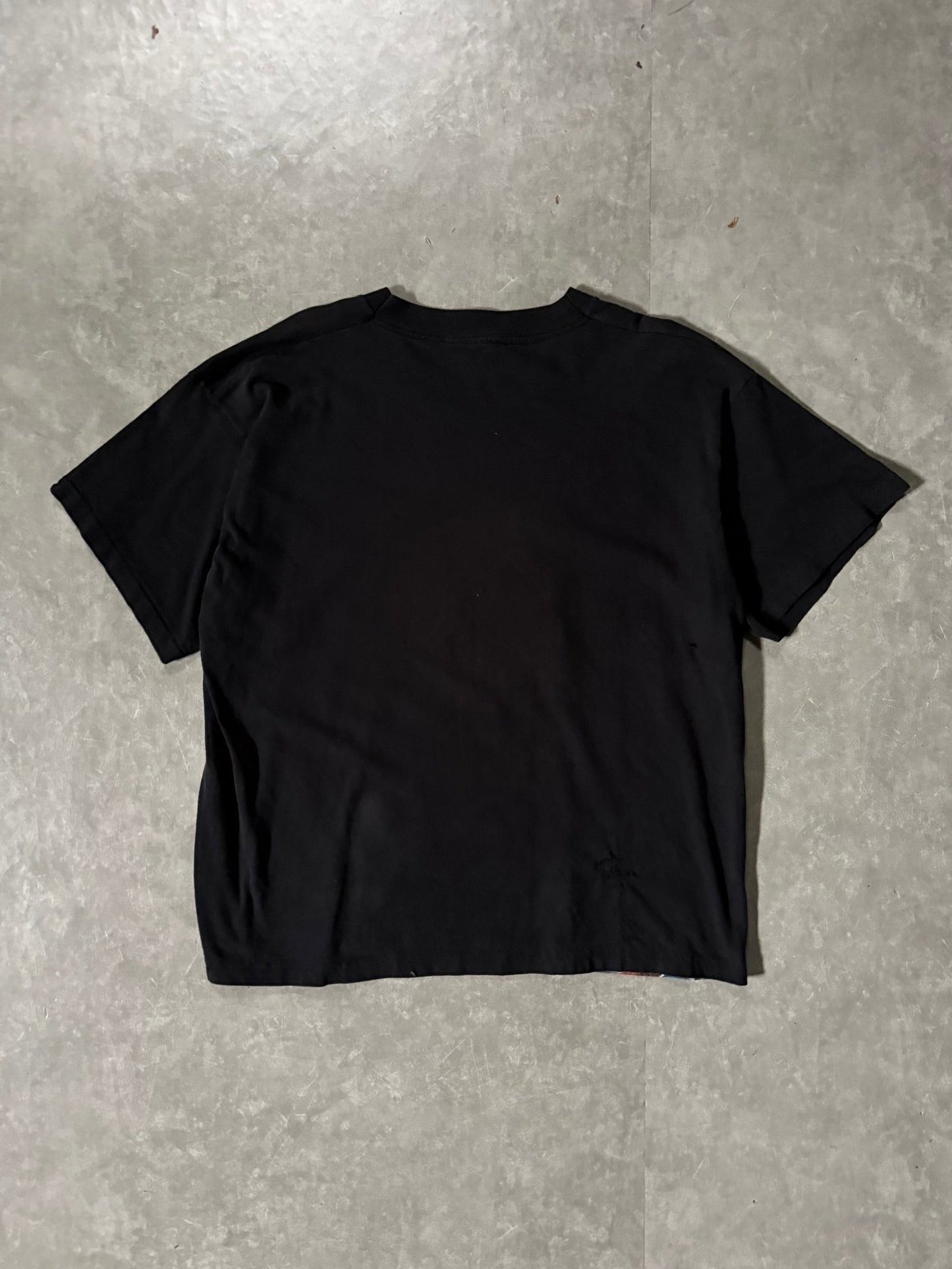 90's Vintage Looney Toons USA Black AOP T-Shirt -L - L | Martin City Vintage