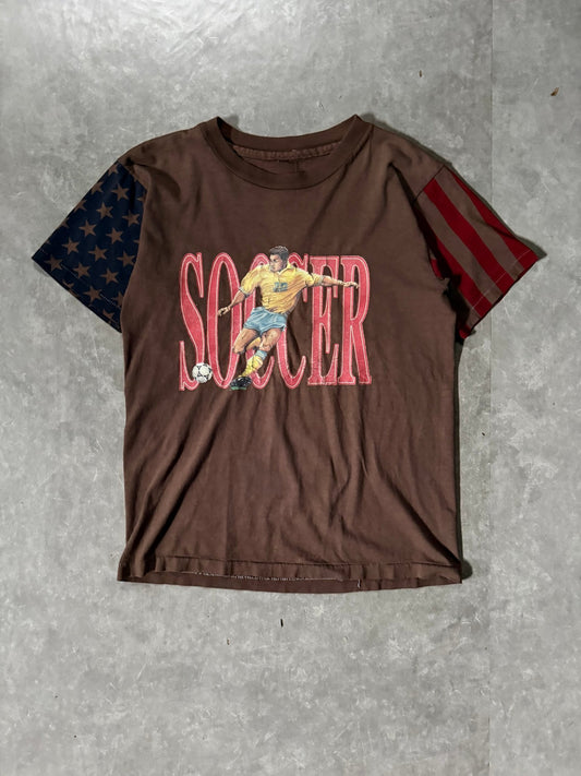 90's Vintage Soccer USA Brown T-Shirt -S - S | Martin City Vintage