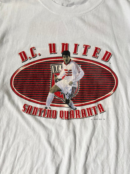 90's Vintage D.C. Soccer United Quaranta White T-Shirt -XL - XL | Martin City Vintage