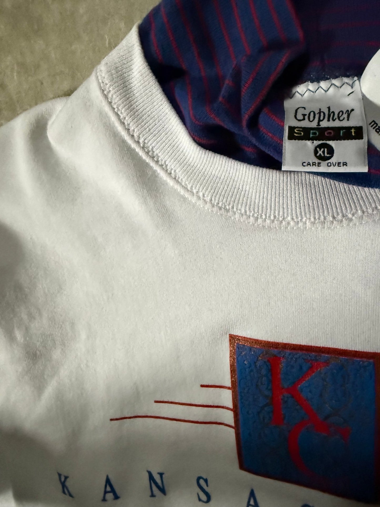 90's Vintage Kansas City Turtleneck White Crewneck -XL - XL | Martin City Vintage