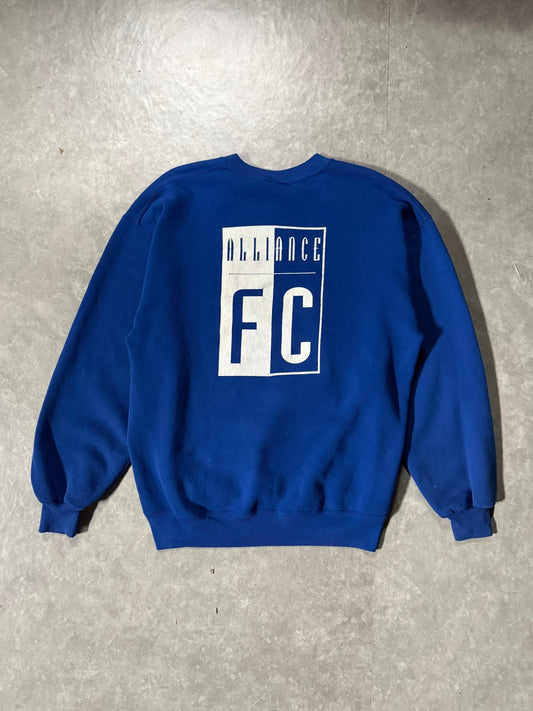 90's Vintage Alliance FC Soccer Blue Crewneck -XL - XL | Martin City Vintage