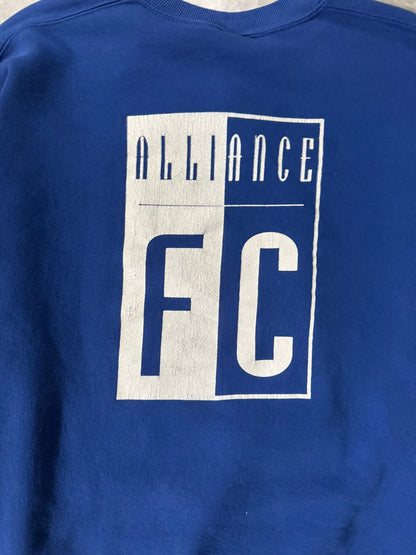 90's Vintage Alliance FC Soccer Blue Crewneck -XL - XL | Martin City Vintage