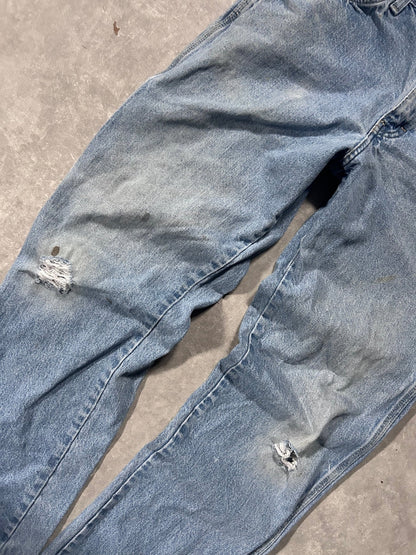 90s Vintage Dickies Distressed Carpenter Light Wash Jeans 32 x 34 - 32 | Martin City Vintage