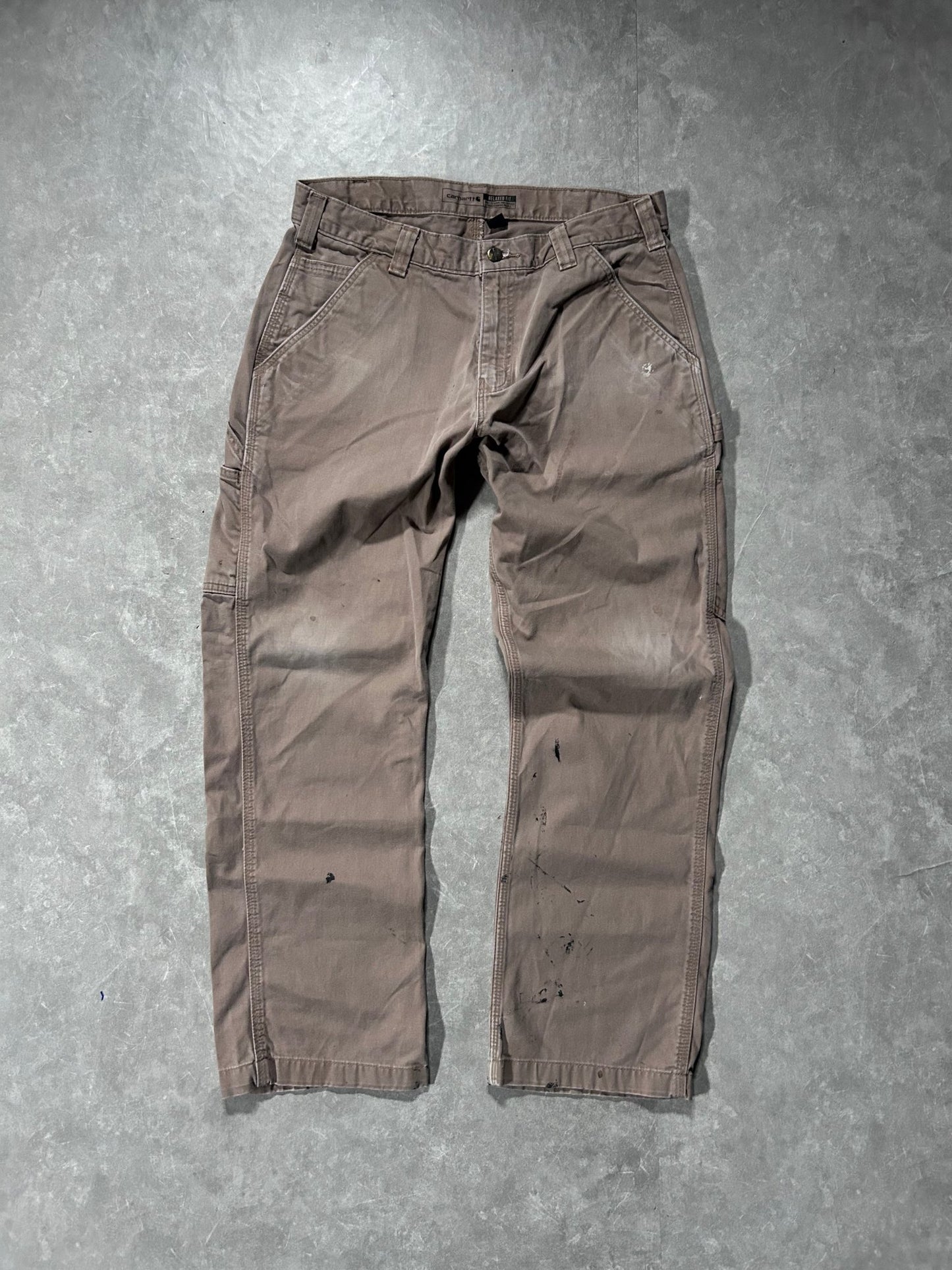 Carhartt Beige Carpenter Pants 35 x 30 - 35 | Martin City Vintage