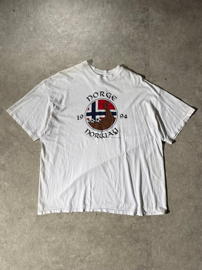 1994 Vintage Norway Soccer T-Shirt -L - L | Martin City Vintage