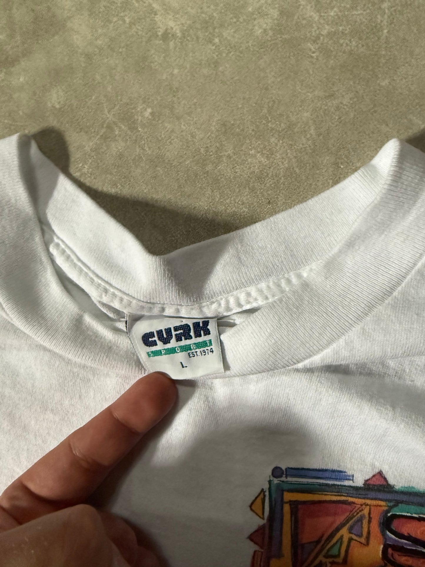 90's Vintage Soccer White T-Shirt -L - L | Martin City Vintage