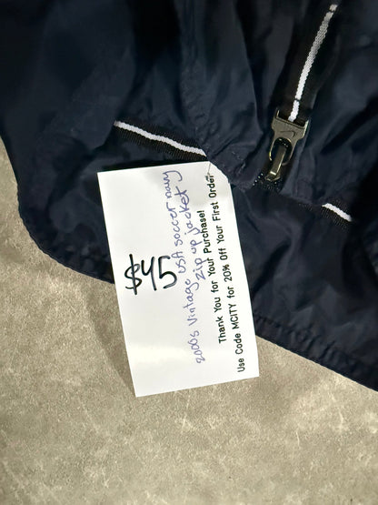 2000's Vintage USA Soccer Nike Navy Zip Up Jacket -L - L | Martin City Vintage