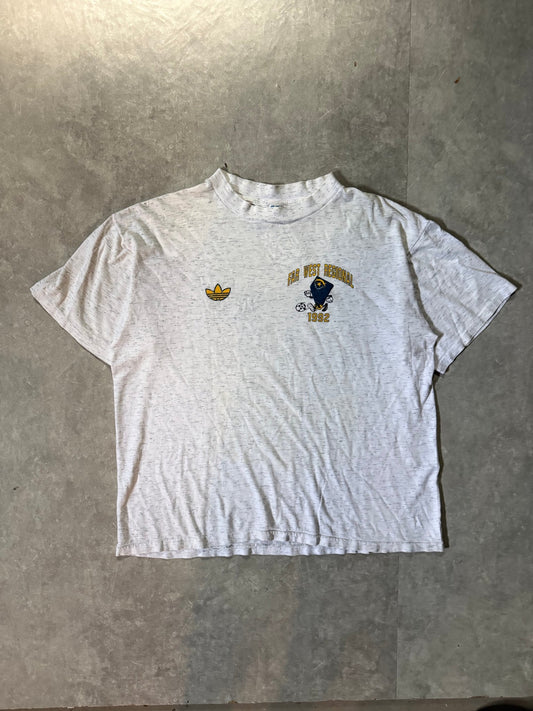 1992 Vintage Soccer Adidas Heather Grey T-Shirt -L - L | Martin City Vintage